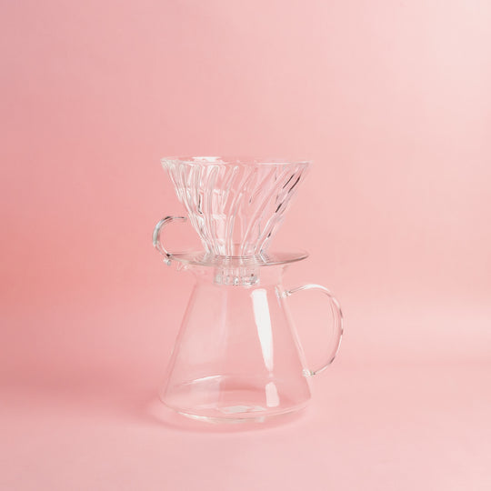 Bundle V60 - Kit V60 Hario, Sticla + 2 Origini Cafea pentru Filtru